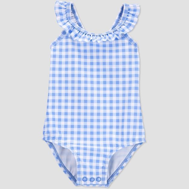 Baby Girls' Gingham Check One Piece Swimsuit - Just One You® made by carter's Blue | Target