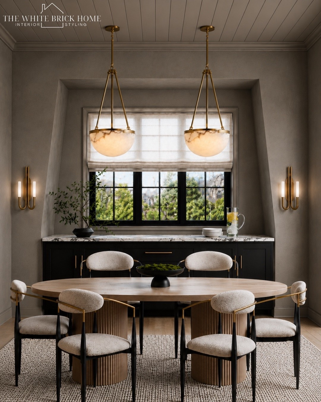 A little splurge, a lot of save. ✨ We invested in the statement lighting to elevate the entire room, then balanced the budget with beautiful Wayfair furniture finds that ship free to your door. Proof that designer style doesn't have to come with a designer price tag. 
🖤🖤
Dining room, dining room ideas, dining room decor, dining room theme, dining room lighting, dining room furniture, dining table, oak dining table, dining chair, dining room table and chairs, dining room set, dining room decor ideas, wall sconce, dining room finds, dining room design, area rug, dining room rug, home decor, home accessories, wayfair, Amazon, lumens, visual comfort

#LTKHome #LTKSaleAlert #LTKSeasonal