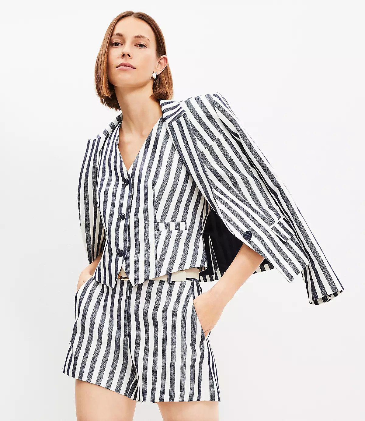 Textured Pocket Vest | LOFT