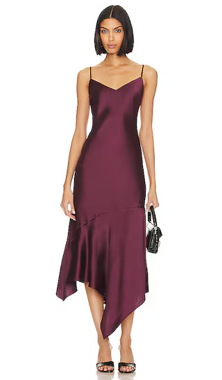 Lucille Slip Dress in Wine | Revolve Clothing (Global)