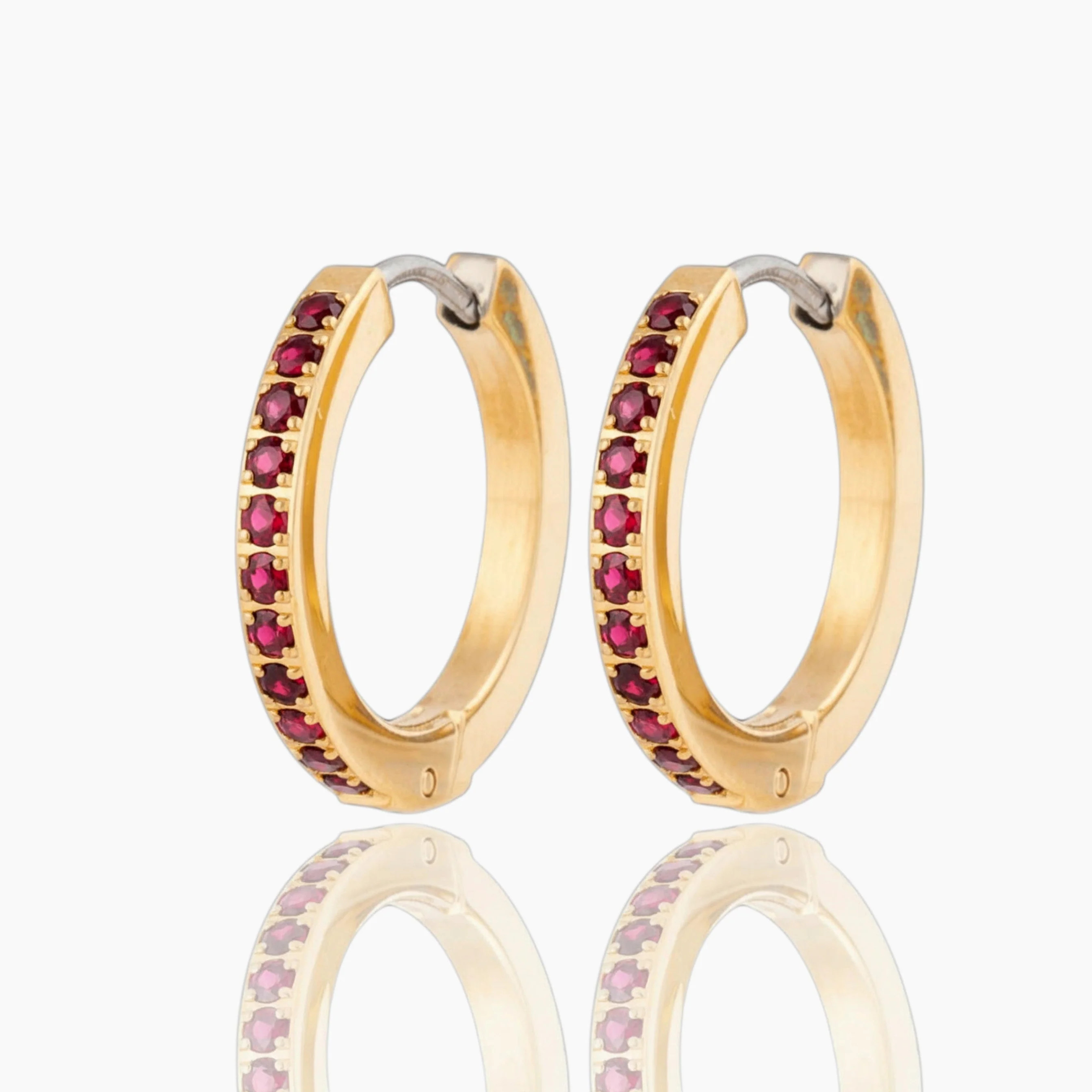 gemstone hoop earrings | Tini Lux