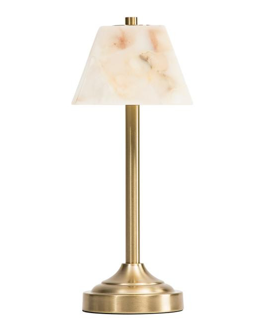 14.5in Alabaster Cordless Table Lamp | TJ Maxx