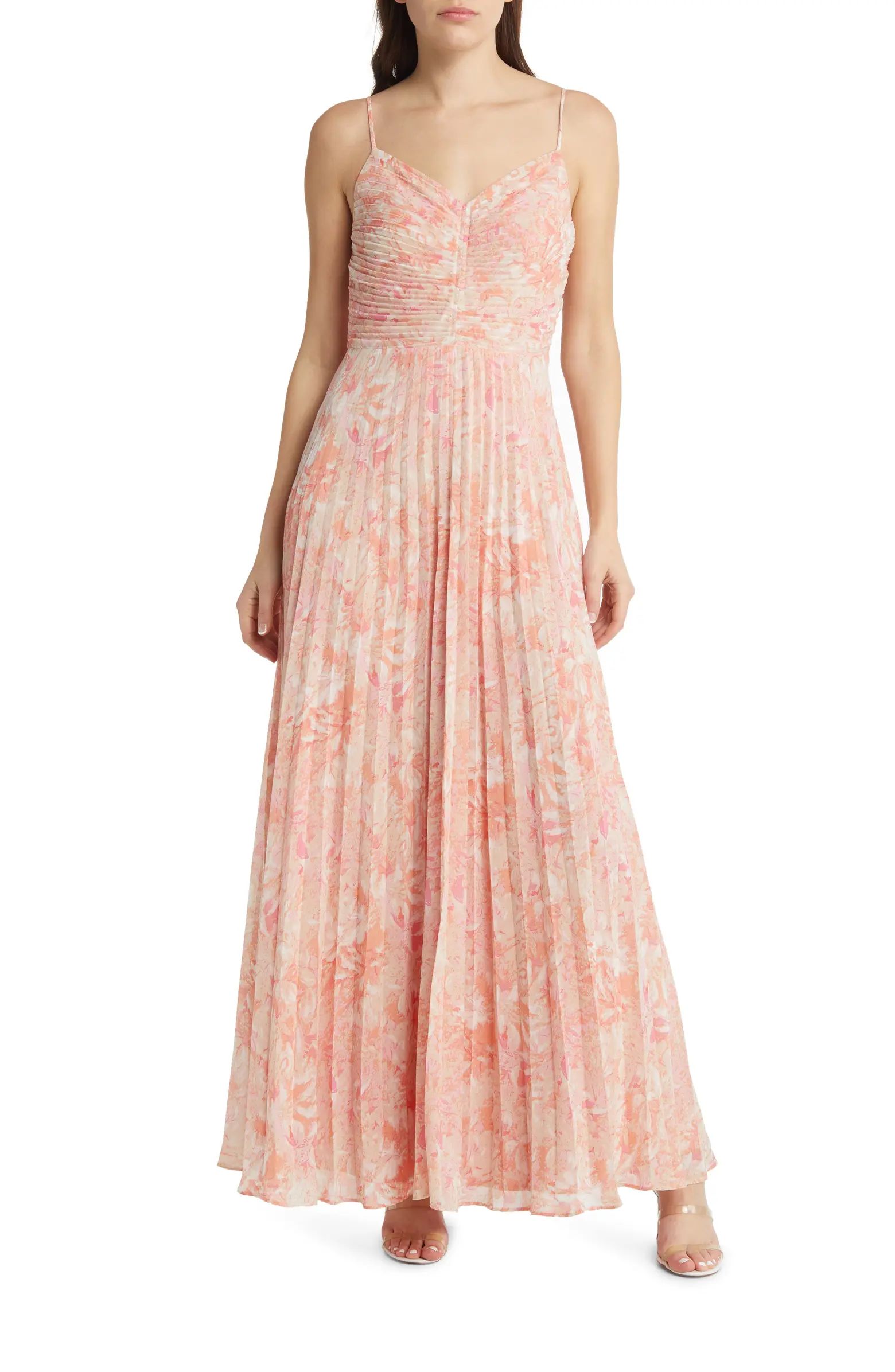 Floral Print Pleated Dress | Nordstrom