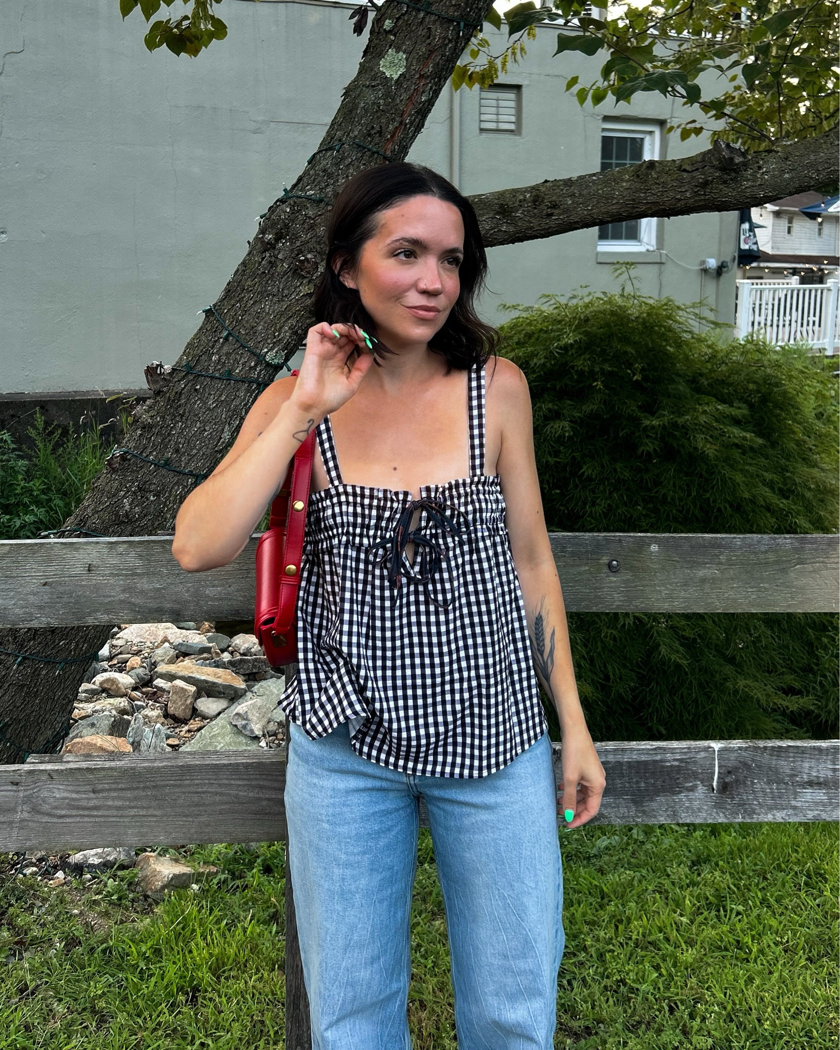 this gingham top is a perfect Free People Dupe from Amazon 🤩 really impressed with the quality of the construction & fabric for the price. Fits true to size - I’m in the small.

gingham tank, summer tops, free people dupe, red bag, wide leg jeans

#LTKStyleTip #LTKFindsUnder50 #LTKSeasonal
