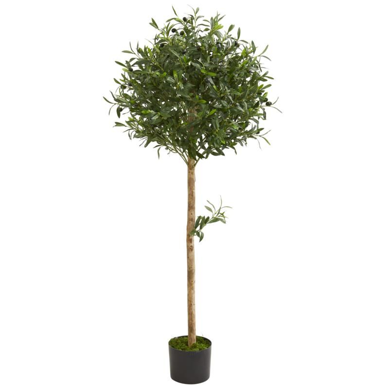 Nearly Natural 5 ft. Artificial Olive Topiary Tree - 9310151 | HSN | HSN