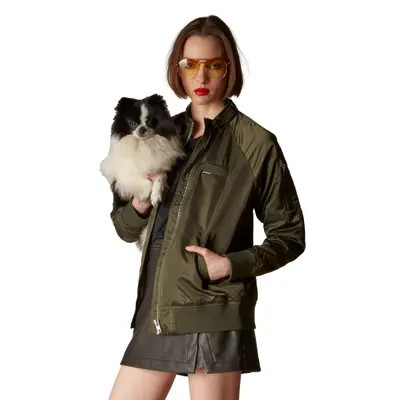 Members Only Washed Satin Boyfriend Jacket in Dark Green at Nordstrom, Size Large | Nordstrom