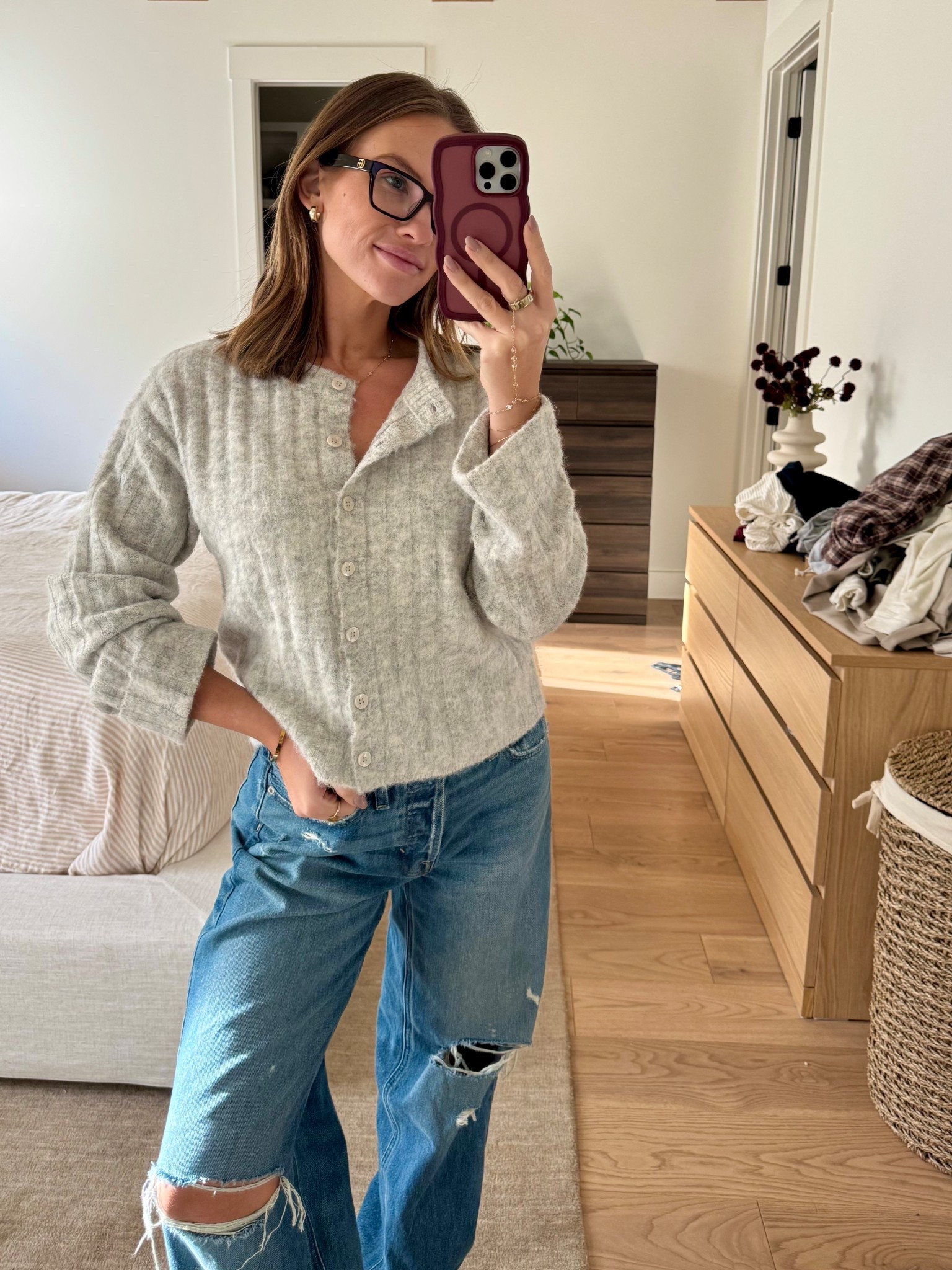 Another cozy winter Target fit 👏🏽 wearing size S in sweater and size 4 in jeans. 

#LTKFindsUnder100 #LTKFindsUnder50 #LTKootd