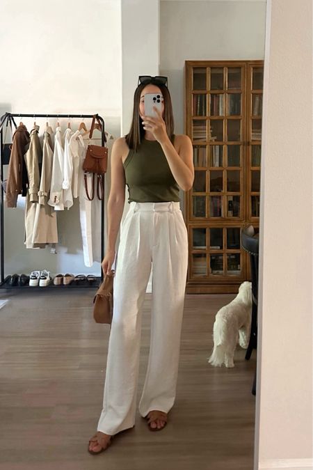 Minimal spring/summer occasion outfit / kids birthday party 

• tank - xs Madewell, linked to similar styles 
• pants - wearing size 25 regular, if you’re under 5’4” or have shorter legs I recommend getting the petite length
• linked to similar styles

Vacation / spring style / occasion outfit / summer style / minimal 

#LTKstyletip #LTKSeasonal