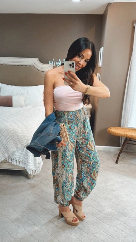 Harem pants are so lightweight and comfy! I love pairing them with camis and tube tops! You can layer a denim jacket and wear them in cooler weather too. These are from Cupshe! Use my discount codes a to save: 
Spend $65 or more and save 15% with code: Liz15
Spend $109 or more and save 20% with code: cupshefan20
#harempants #springoutfit #cupshe #cupshewedding #cupshecrew

#LTKover40 #LTKfindsunder50 #LTKstyletip