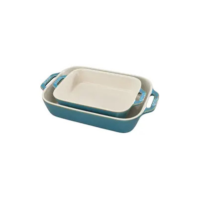 Staub Rustic Turquoise 2-Piece Rectangular Baking Dish Set at Nordstrom | Nordstrom