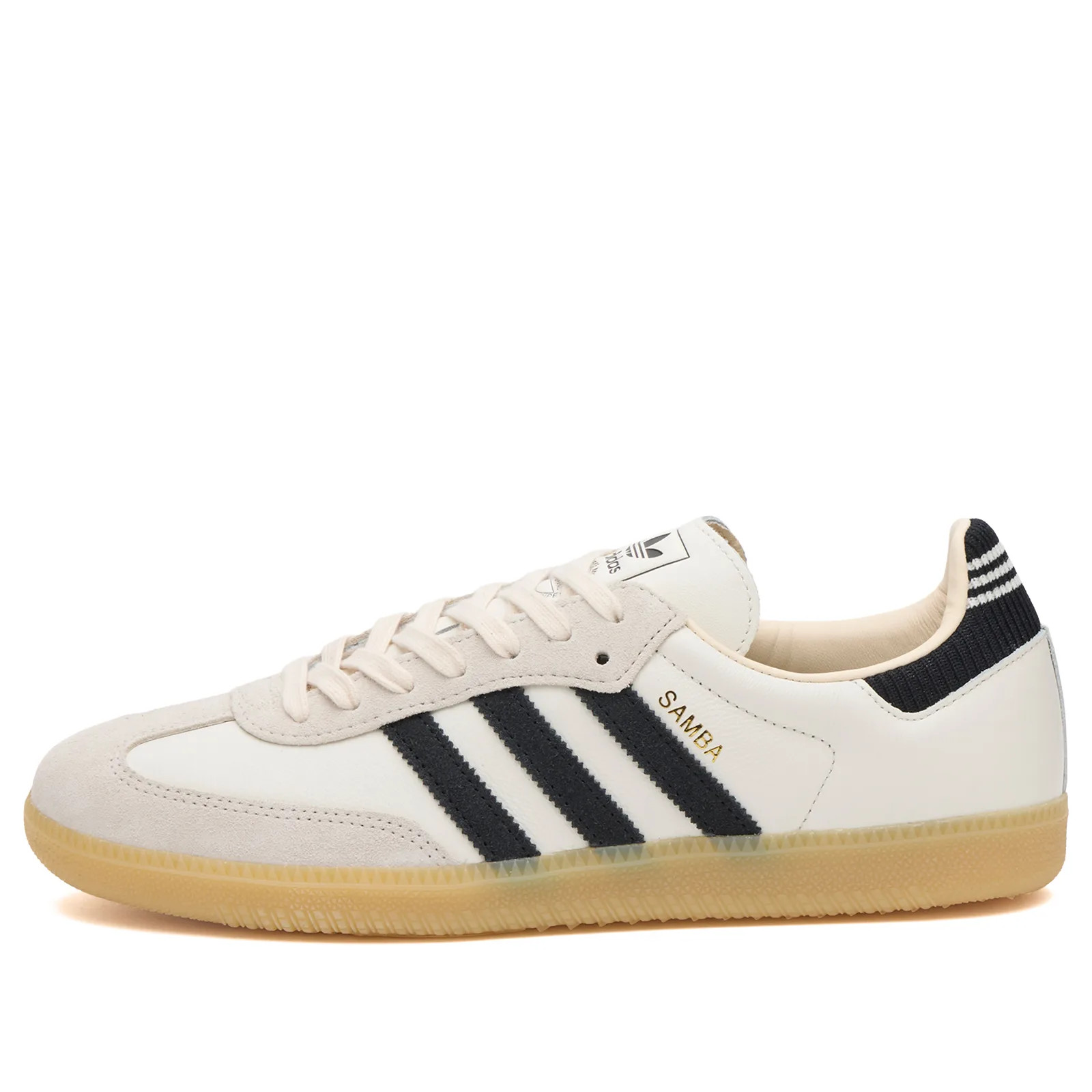 Adidas Samba OG Sneaker in Cloud White/Core Black/Gum, Size UK 7 | END. Clothing