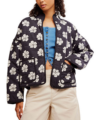 Free People Women's Chloe Cotton Floral Quilted Jacket - Macy's | Macy's Canada