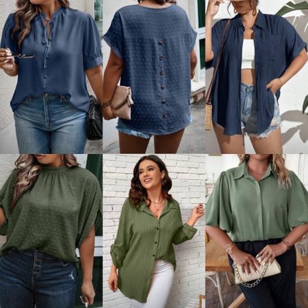 I am loving all the navy and green blouses for fall. These are my favorite picks if you’re looking to add some affordable options to your wardrobe. Pair any of these with your favorite slacks and mules for a perfect business casual look. Add a blazer for a more formal look. 

Blouses | button up | workwear | work outfit | business casual | plus size | ootd | what to wear | curvy 

#LTKcurves #LTKunder50 #LTKworkwear