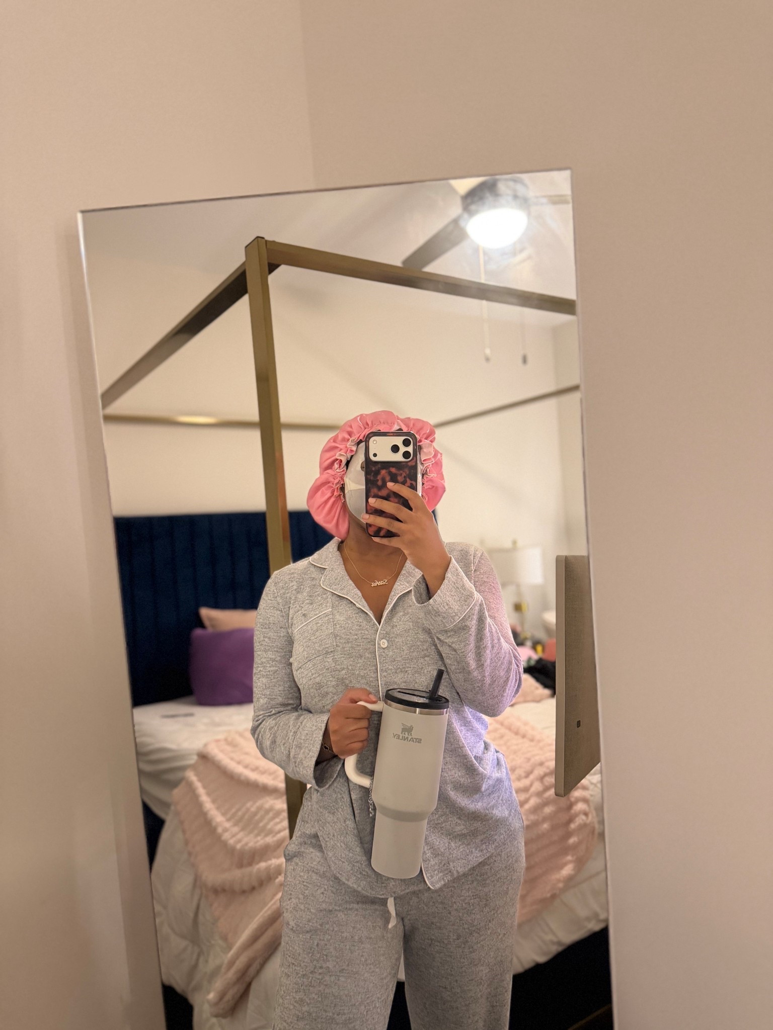 My nighttime routine includes my favorite pajamas, a face mask for hyperpigmentation, water in my Stanley & a bonnet 

#LTKselfcare #LTKMidsize #LTKFindsUnder100