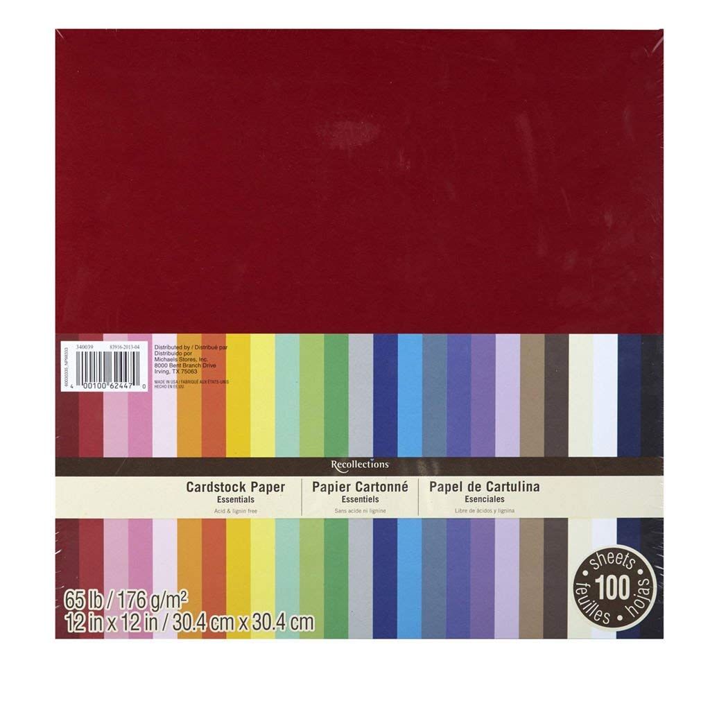 Recollections Essentials 12 inch x 12 inch 100 Sheets of Cardstock Paper     Office Product | Amazon (US)
