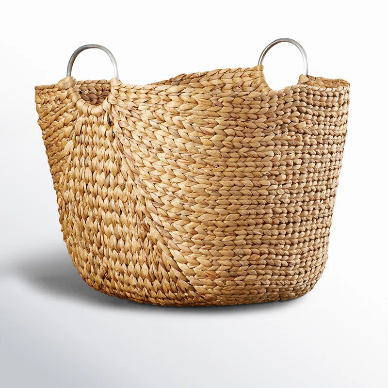 Birch Lane™ Seagrass Handmade Large Woven Decorative and Functional Storage Basket with Ring Me... | Wayfair North America