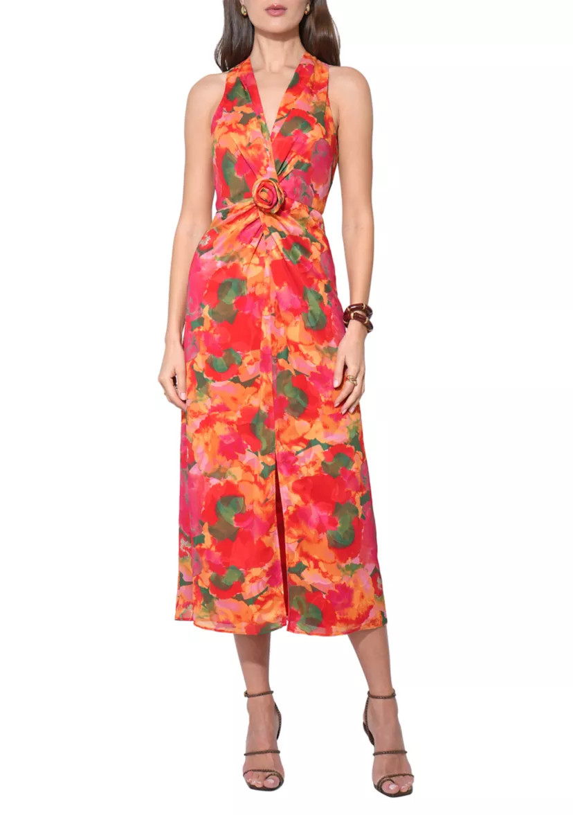 Women's Sleeveless Printed Midi Dress | Belk