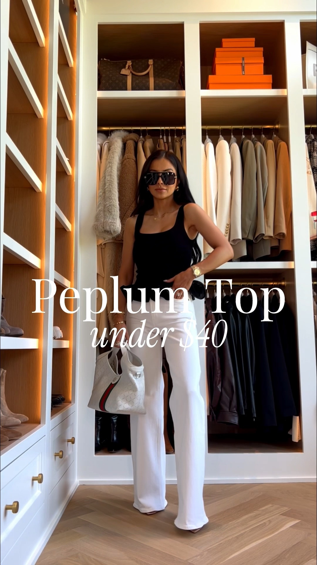 Zara new arrivals 
Wearing an XS/S
Citizens jeans wearing a 23
Gucci Giglio bags in size small
Amazon sunglasses
Amazon peplum top

#LTKOver40 #LTKmomlife #LTKootd