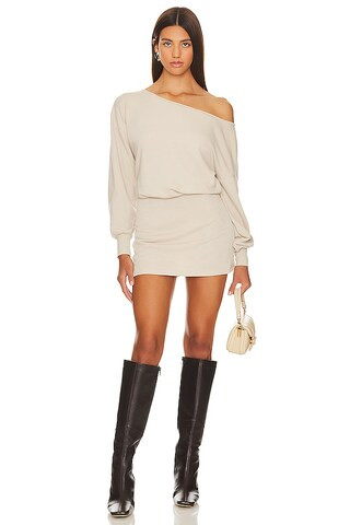 Lovers and Friends Caddie Mini Dress in Sandstone from Revolve.com | Revolve Clothing (Global)