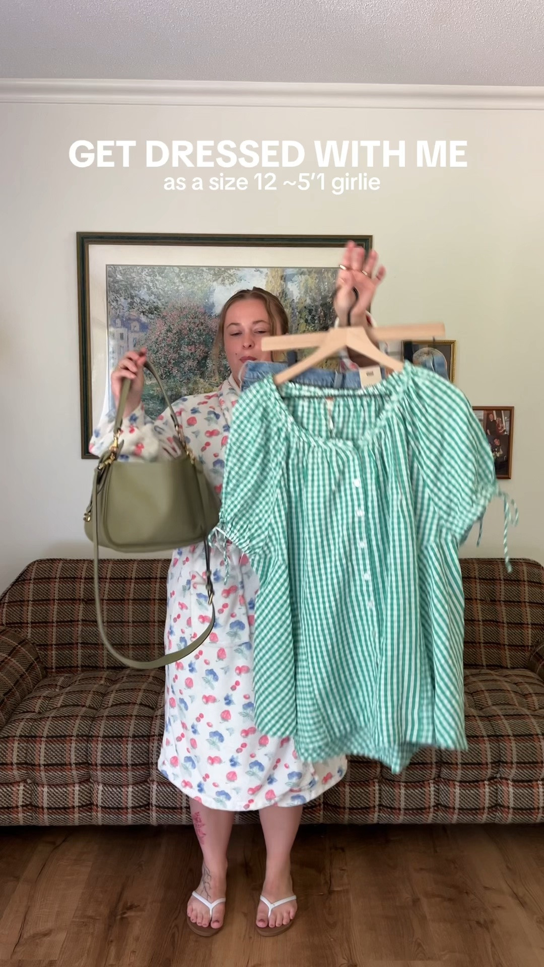 Dress size medium 
Shorts size 31 

Love a good tunic dress especially if it’s gingham 💚💚 

@Free People @Levi’s @Coach @'Ôrəbella @Maybelline NY 

#getdressedwithme #gdwm #size12 #size12fashion #getdressedwithjolene

#LTKootd #LTKgrwm #LTKMidsize