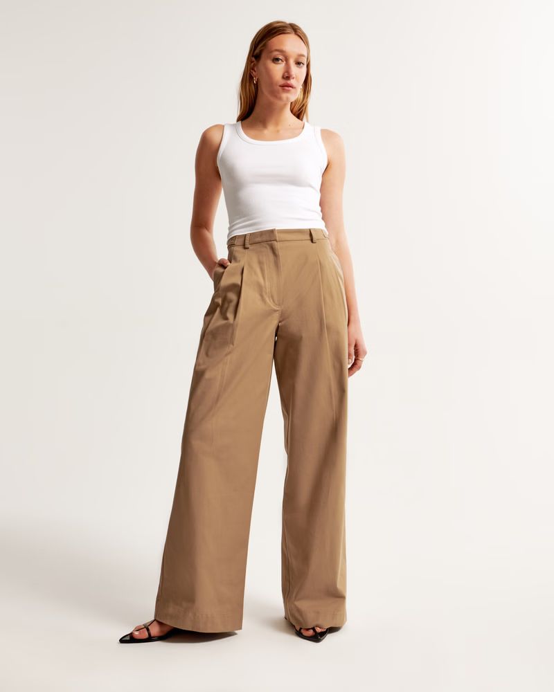 Utility Tailored Wide Leg Pant | Abercrombie & Fitch (UK)