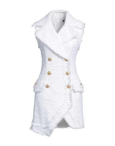 Balmain Woman Mini dress White Size 4 Cotton, Polyamide, Viscose | YOOX (US)