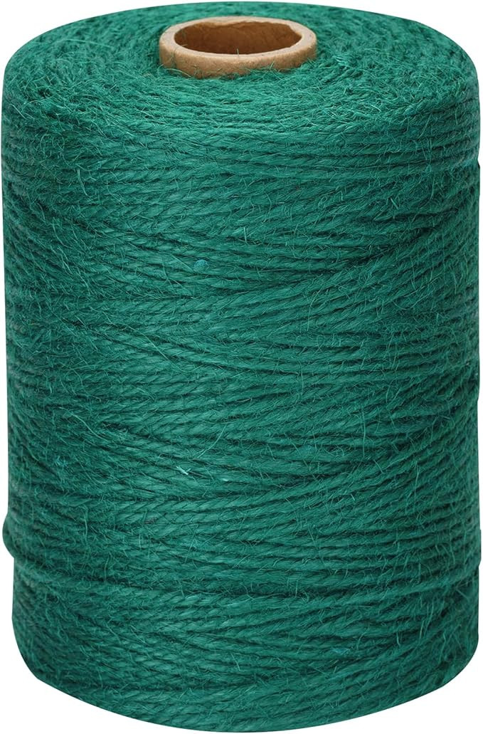 jijAcraft Garden Twine 656 Feet, 2mm Green Jute Twine String, Green Decorative Jute Cord,Heavy Du... | Amazon (US)