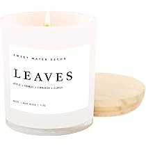 Sweet Water Decor Leaves Candle | Apples | Red Berries | Oranges | Fall Scented Soy Wax Candle for H | Amazon (US)