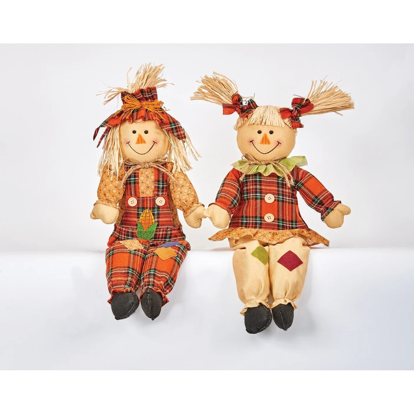 Worth Imports Inc 24" Sitting Scarecrow, Set of 2 | Walmart (US)