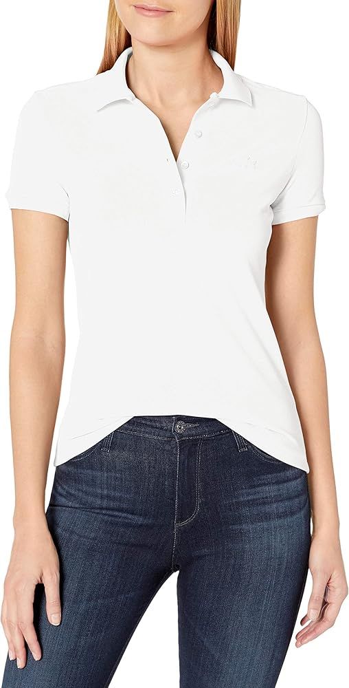 Lacoste Women's Short Sleeve Slim Fit Stretch Pique Polo Shirt | Amazon (US)