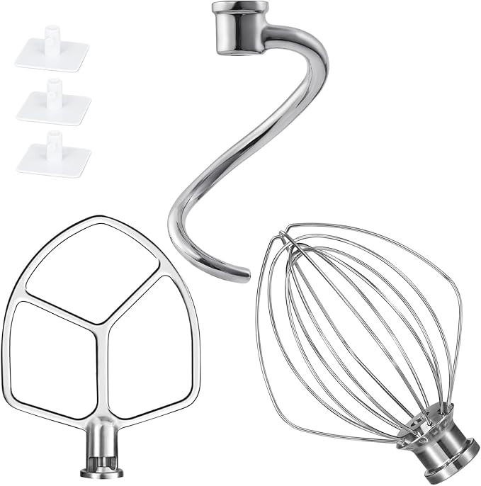 Kitchen Mixers Accessories for KitchenAid Mixer, 6 QT Dough Hook K256WW Wire Whip and Flat Blade ... | Amazon (US)