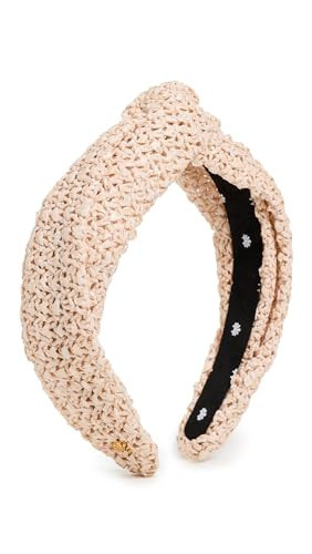 Lele Sadoughi Women's Greta Raffia Headband, White Wash, One Size | Amazon (US)