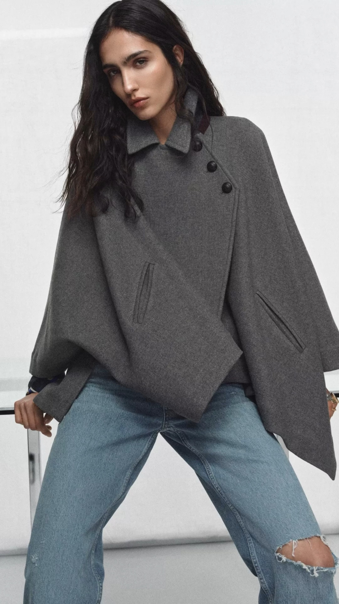 @Zara pre spring, new in Zara, cape, trench coat, leather jacket, low rise baggy jeans

#LTKWorkwear #LTKSeasonal