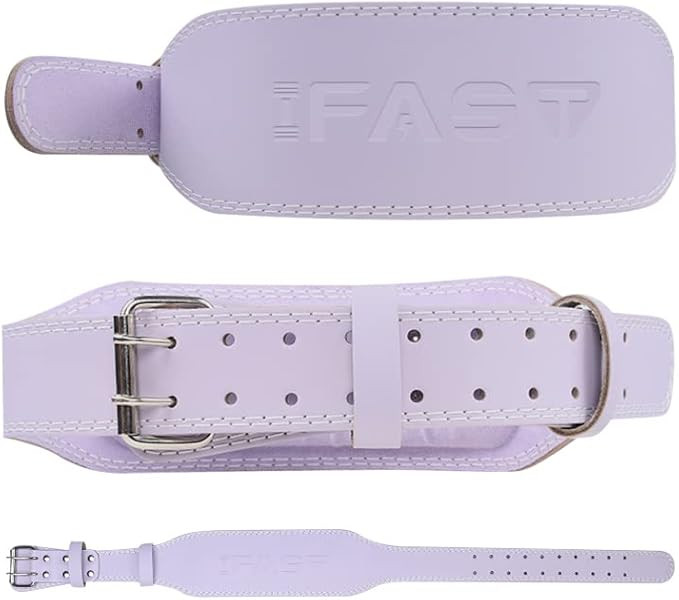 IFAST Weight Lifting Belt, Leather Weight Lifting Belt for Men and Women with 4 inch Padded Lumba... | Amazon (US)