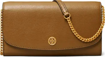 Tory Burch Robinson Leather Wallet on a Chain | Nordstrom | Nordstrom