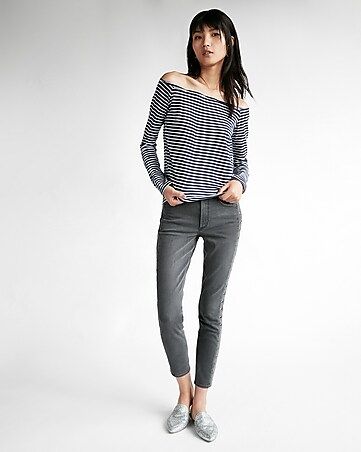 Express One Eleven Striped Slim Tee | Express