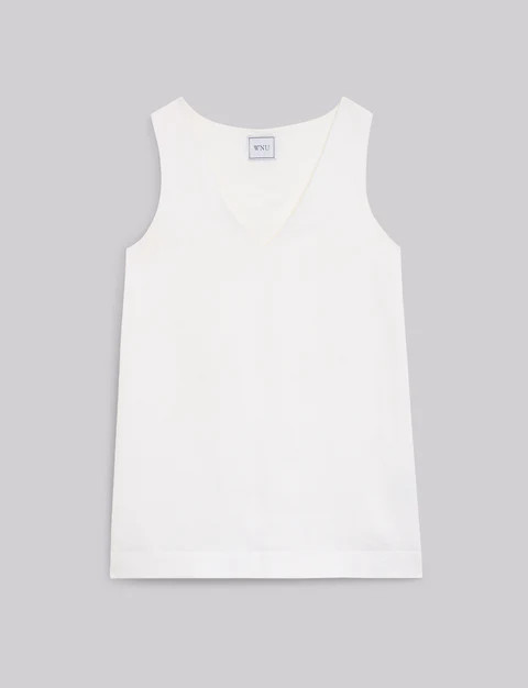 Sloane Dress: Linen, White | With Nothing Underneath