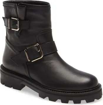 Jimmy Choo Youth II Buckle Strap Combat Boot | Nordstrom | Nordstrom