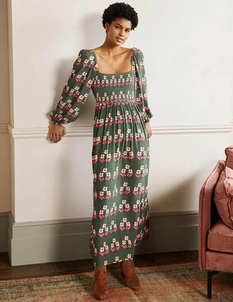 Connie Smocked Maxi Dress | Boden (UK & IE)