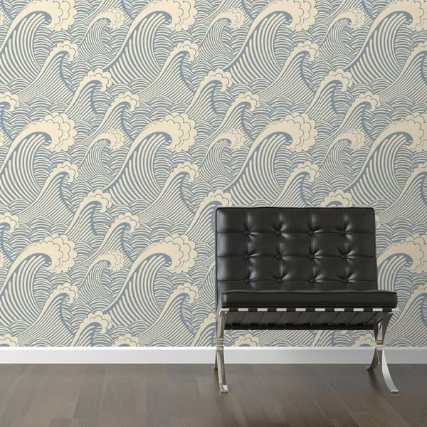 Waves of Chic Removable 10' x 20" Abstract Wallpaper | Wayfair North America