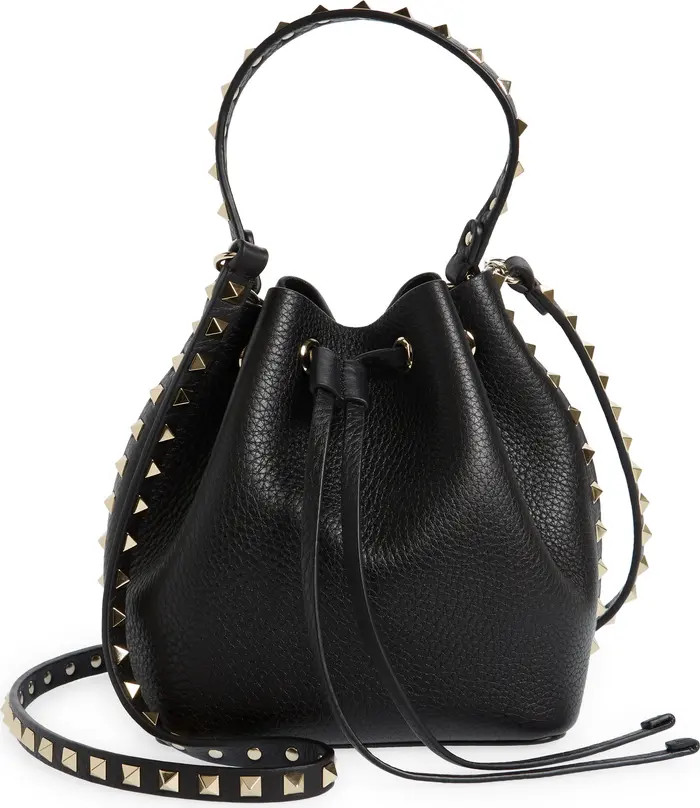 Valentino Garavani Rockstud Leather Bucket Bag | Nordstrom | Nordstrom