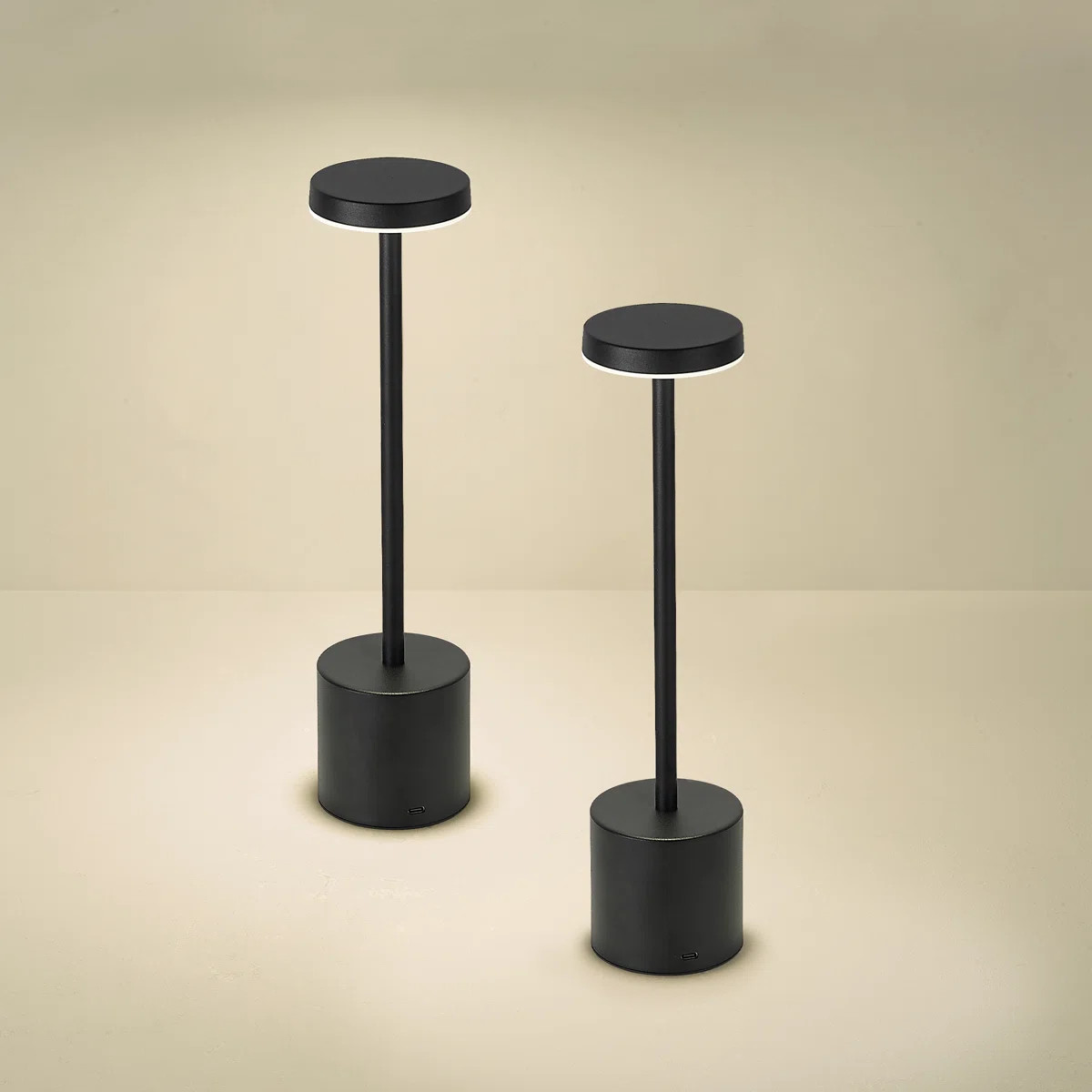 Cordless LED Dimmable Table Lamps Touch Control, Rechargeable Type C (Set Of 2) For Home Office R... | Wayfair North America