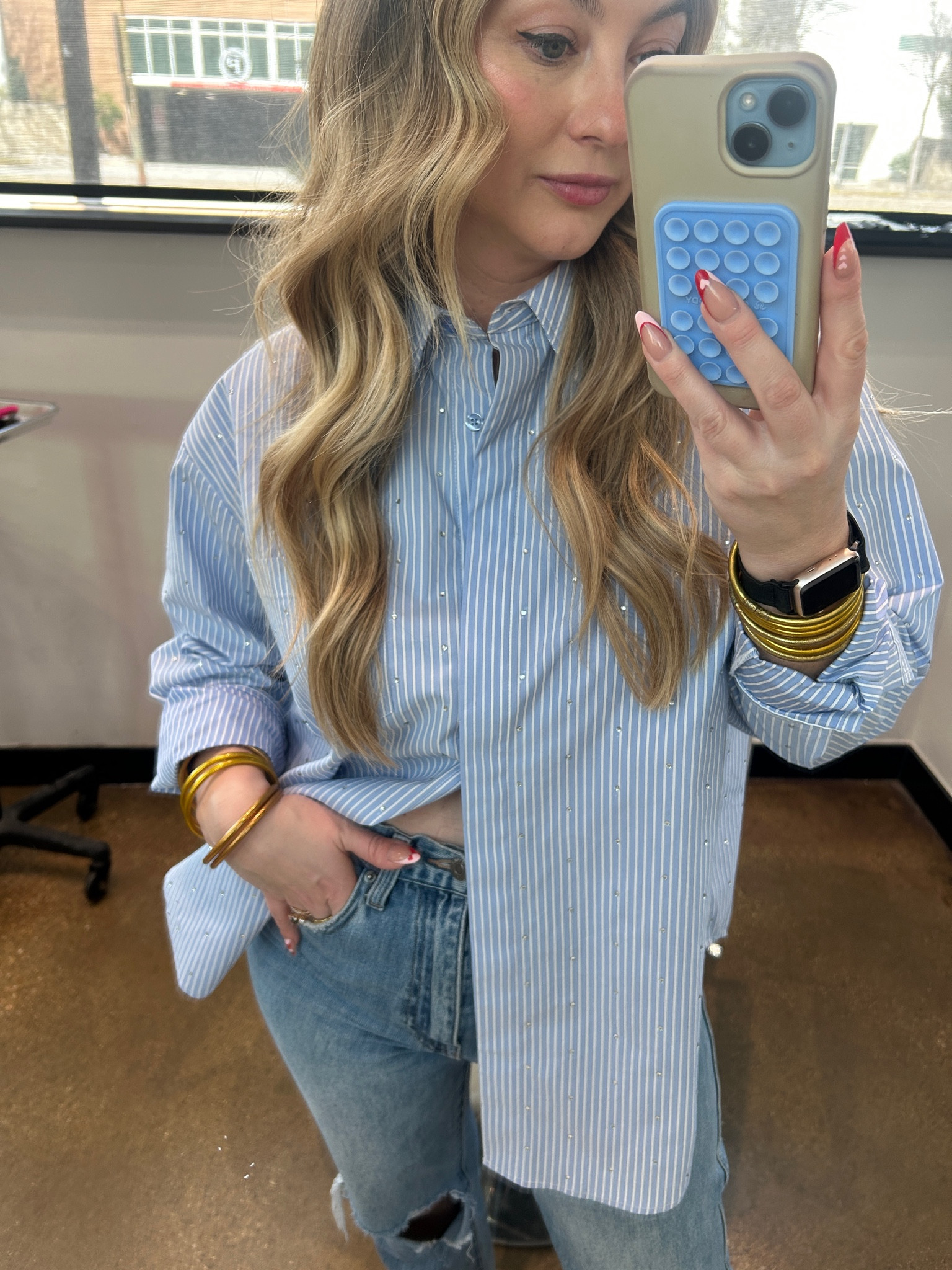 Getting the MOST compliments on this shirt today and it’s on sale for under $100