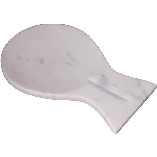 KC KULLICRAFT Spoon Rest Handmade Marble Big White Spatula Ladle Fork Utensil Rest - Spoon Rests Keeper Kitchen Organizer - Chef Cooking Helper Tool Countertop Spoon Holder | Amazon (US)