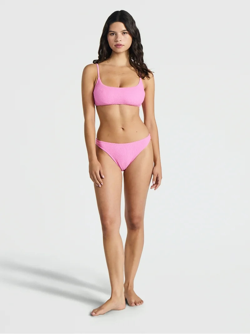 No Boundaries Crinkle Bralette Bikini Top, Women’s | Walmart (US)