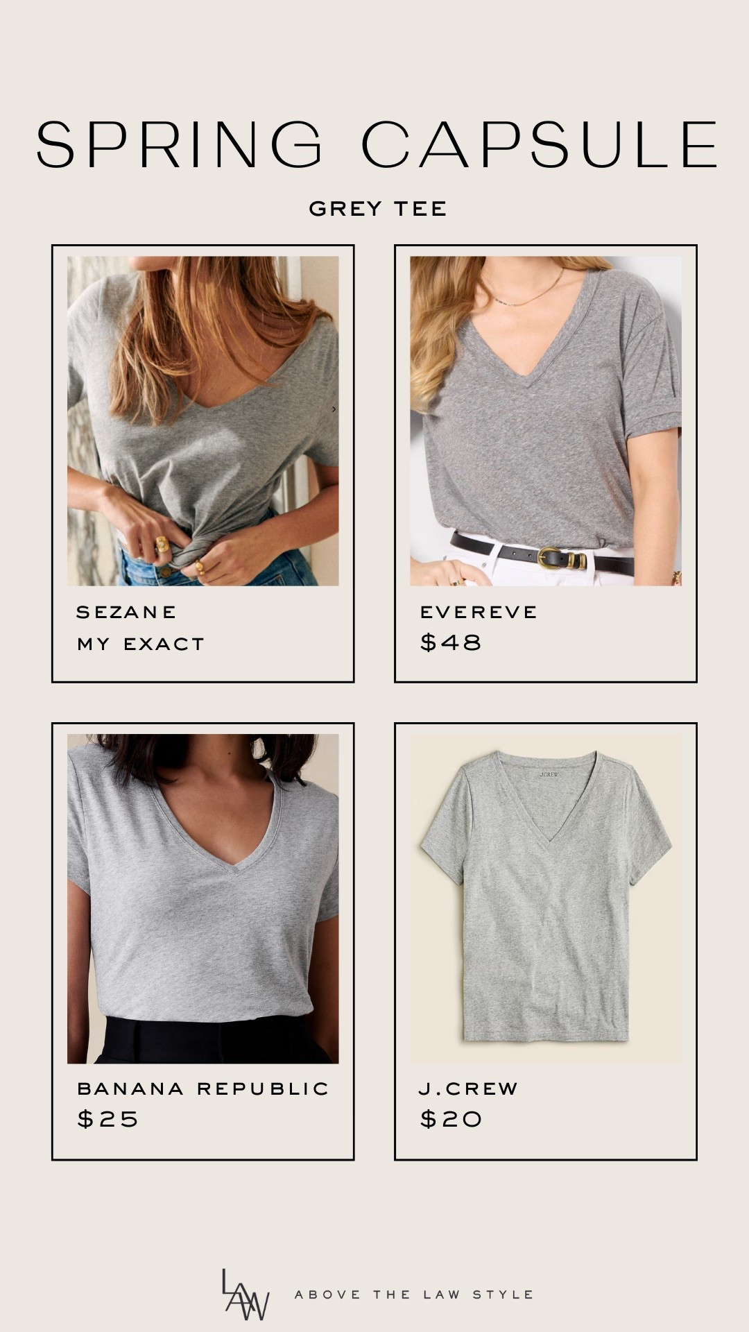 Spring Capsule: Grey Tee

#LTKFindsUnder50 #LTKFindsUnder100 #LTKStyleTip