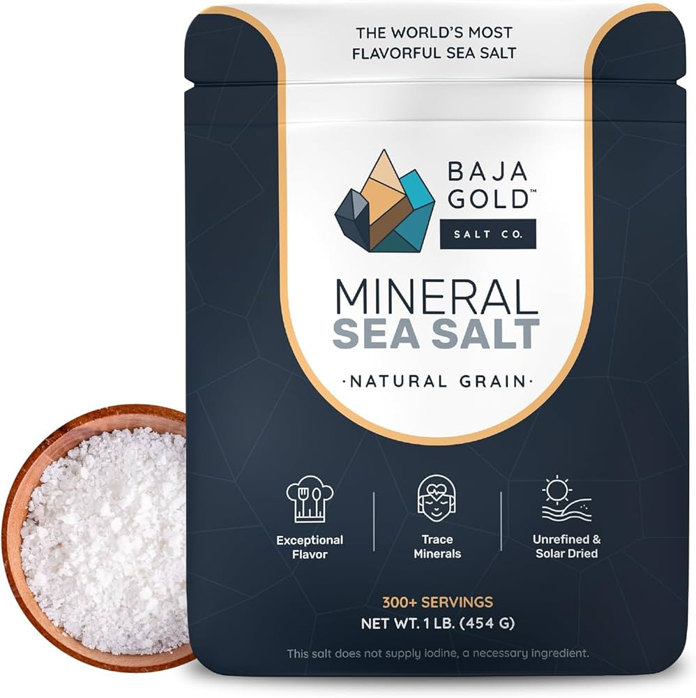 Baja Gold Mineral Sea Salt - Recommended by Gary Brecka - Organic Natural Grain Salt for Cooking ... | Amazon (US)