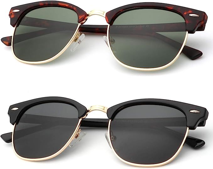 Unisex Polarized Retro Classic Trendy Stylish Sunglasses for Men Women Driving Sun glasses：100%... | Amazon (US)