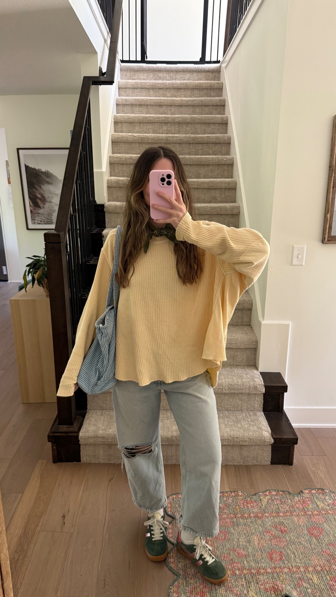 wearing small in top, one of my favorites and so versatile! Sized up 2 in jeans postpartum! 

Spring outfit, mom outfit 

#LTKmomlife #LTKootd