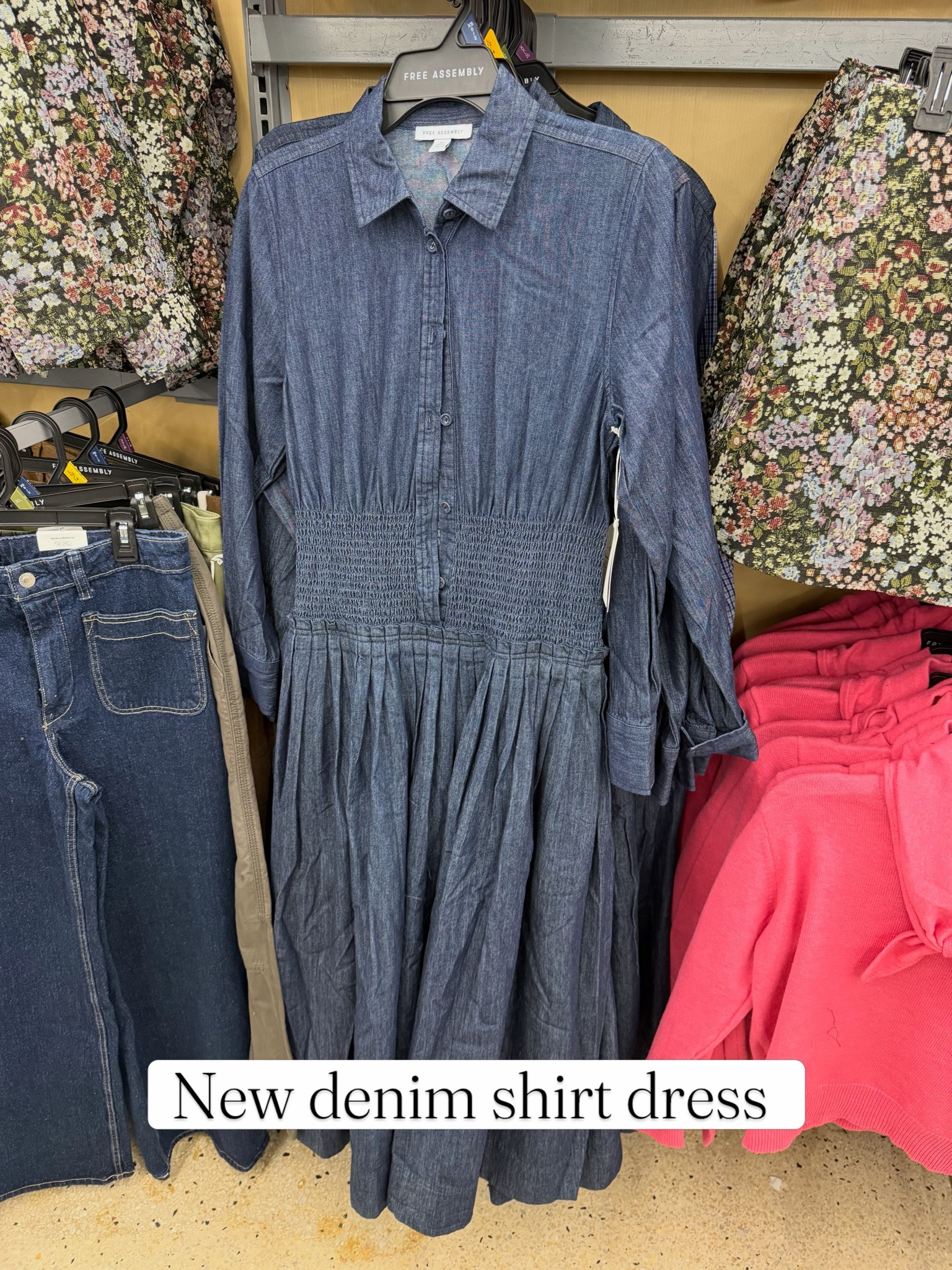 Walmart denim shirt dress #walmartfashion